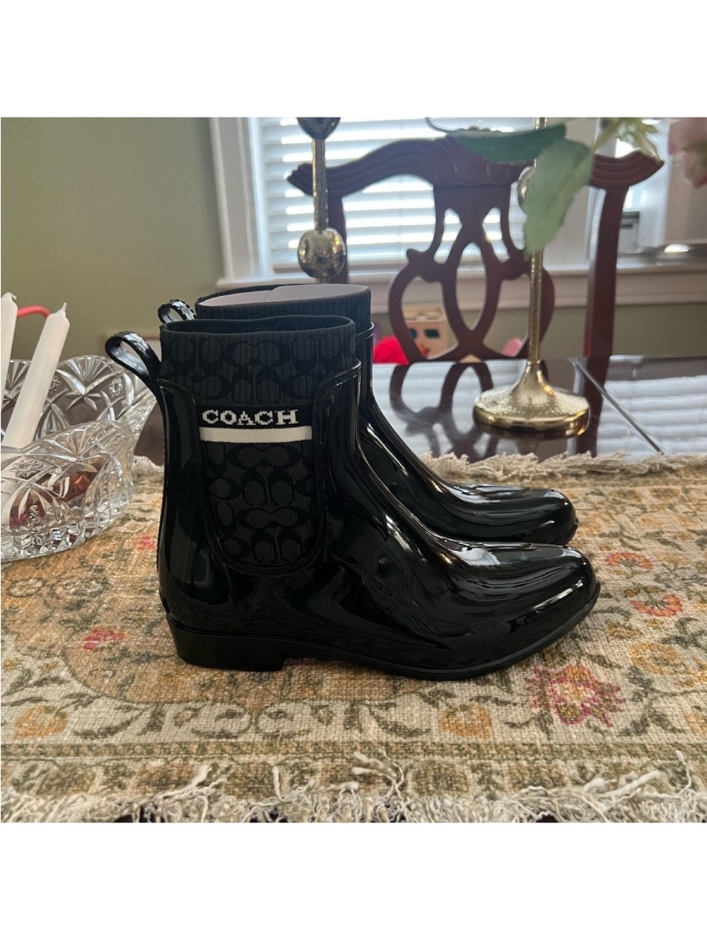 COACH Women's Rivington Rain Boots Chelsea - Picture 4 of 17